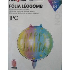 Happy Birthday ! fólia lufi szivárványos (45 cm)-621474
