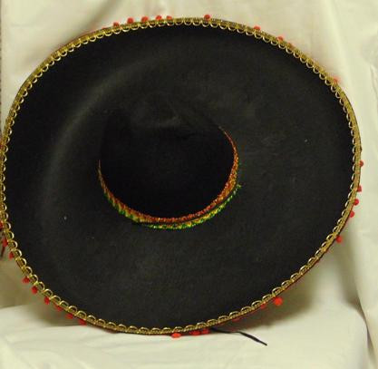 óriás sombrero színes szalaggal,mexikói kalap