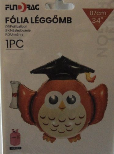 Ballagási fólia lufi, bagoly (87 cm)-633200