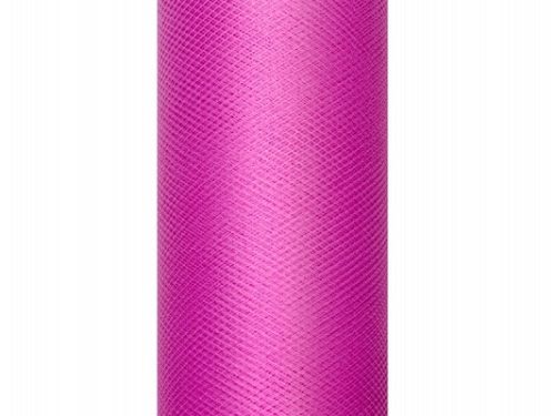 ciklámen tüll dekoranyag (15 cm * 9 m) puha