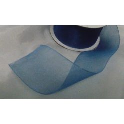 organza szalag 3,8 cm x 25 m, vintage kék-093