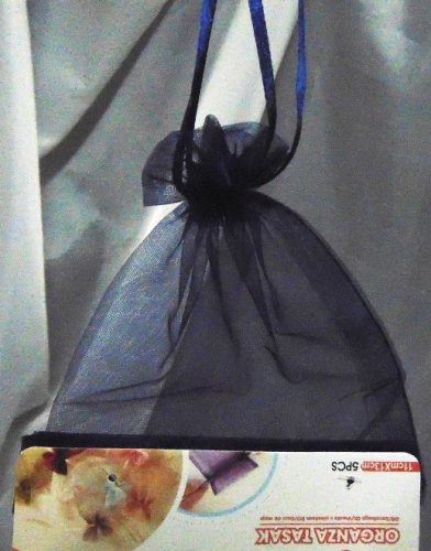 11x13 cm organza tasak sötétkék(5db)