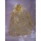 organza tasak arany, csillagos (20*14 cm)- 24 db
