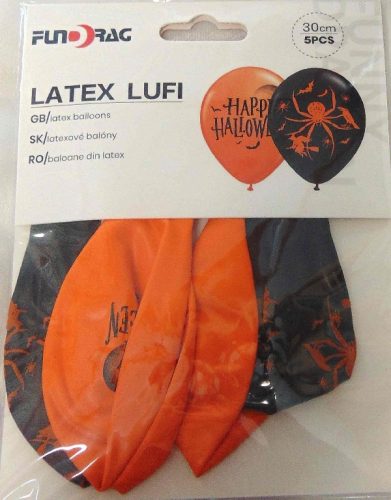 halloween gumi lufi, Happy Halloween (5 db 30 cm-s )-650078