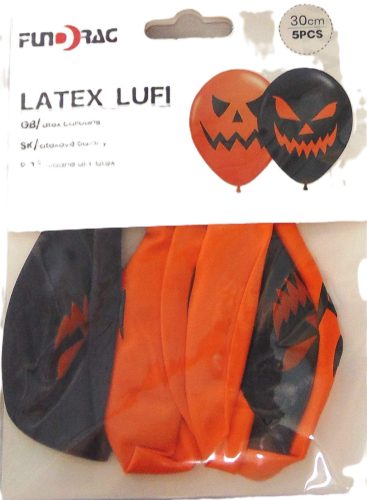 halloween gumi lufi, halálfejes (5 db 30 cm-s )-650085