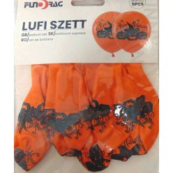 halloween gumi lufi, kalapos tökfej (5 db 30 cm-s )-636263