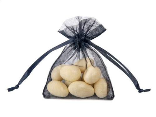 7,5*10 cm organza tasak fekete (10 db)