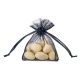 7,5*10 cm organza tasak fekete (10 db)