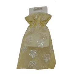 organza tasak, virágos (9*15 cm)