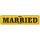 Esküvői rendszámtábla Just married (50x11 cm)-12862