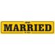 Esküvői rendszámtábla Just married (50x11 cm)-12862