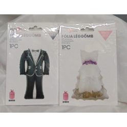 menyasszony+vőlegény fólia lufi