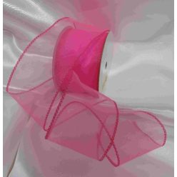 organza szalag drótos széllel (3,8 cm * 10 m)-pink