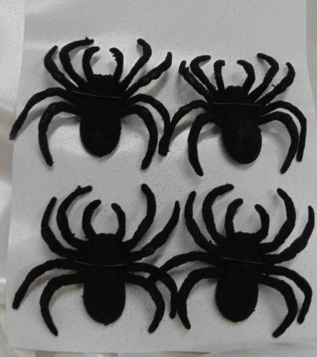 pók dekoráció, 4 db ( 7,5 cm )