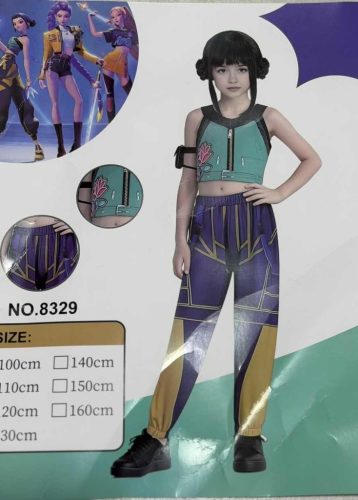 K-pop Demon Hunters Zoey jelmez szett – Top, nadrág és hajfonat