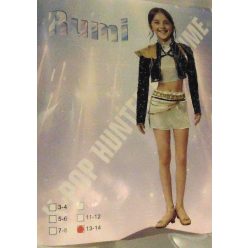   Rumi K-POP Sztár Jelmez Lányoknak - Csillogó Fekete-Arany Fellépő Ruha Szett