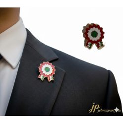   Nemzeti színű fém kokárda kitűző (3 cm) – Prémium tartós jelvény nemzeti ünnepre