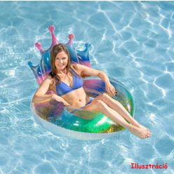 Óriás korona háttámlás, glitteres úszógumi 