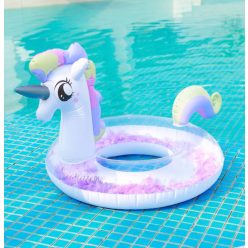 Unicornis úszógumi színes tollal.(90 cm )