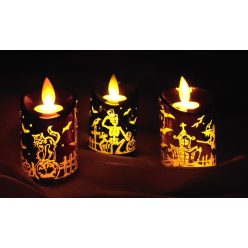 Halloween Ledes gyertya. 8*4,5 cm 1db